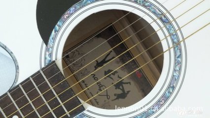 優(yōu)質(zhì)民謠吉他 lennov 41寸白色新款 專業(yè)商家為您供應(yīng)高品質(zhì)吉他_民族彈撥樂器_第一槍